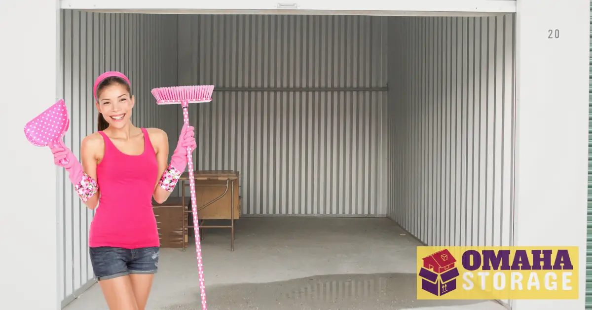 Having a small broom handy can help with a quick clean of your storage unit.