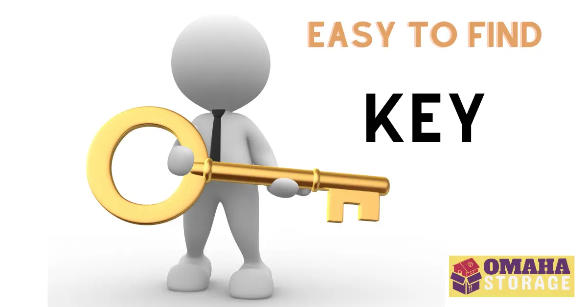 Keep your storage lock key in an easy to find place.