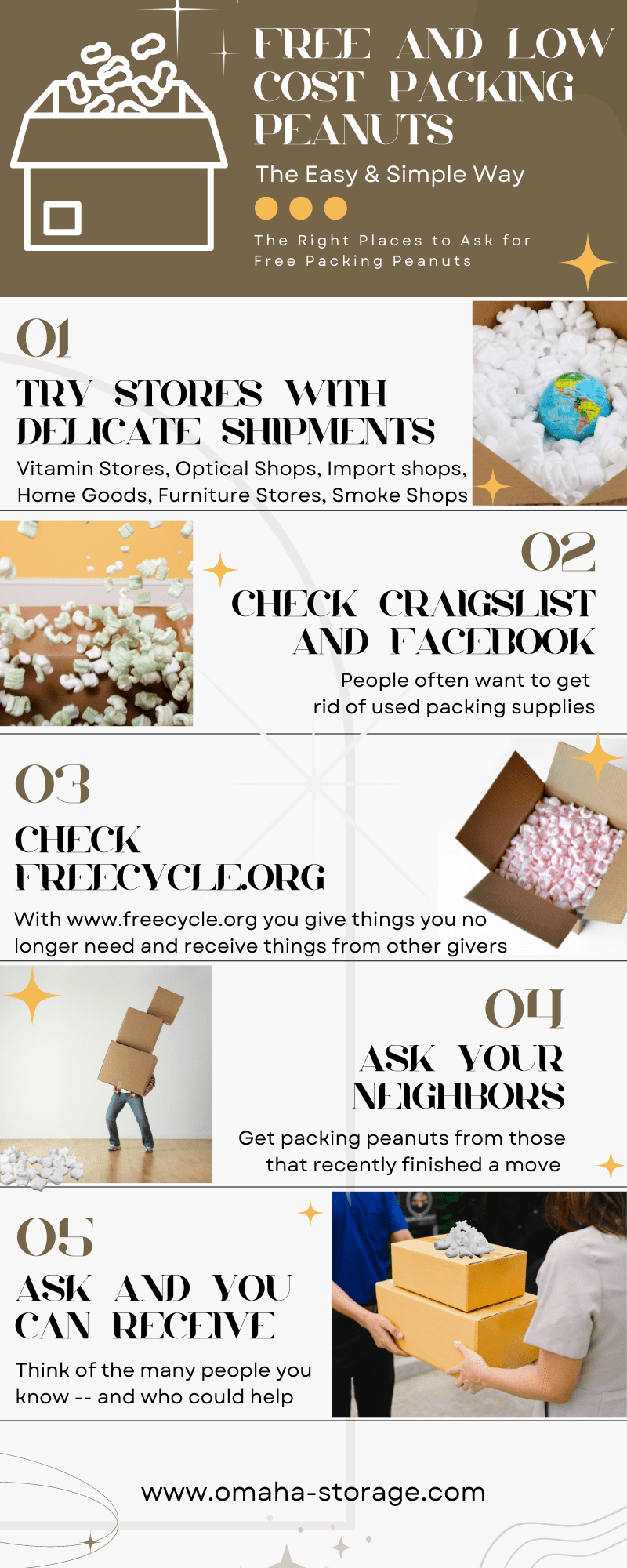 Free and Low Cost Packing Peanuts