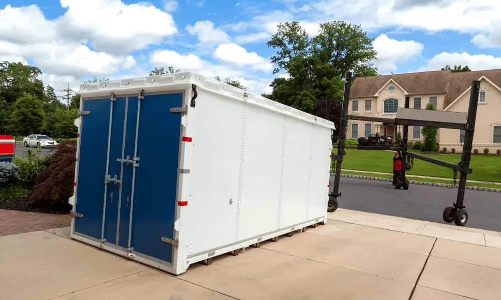 Portable Container Dropped Off at the Driveway