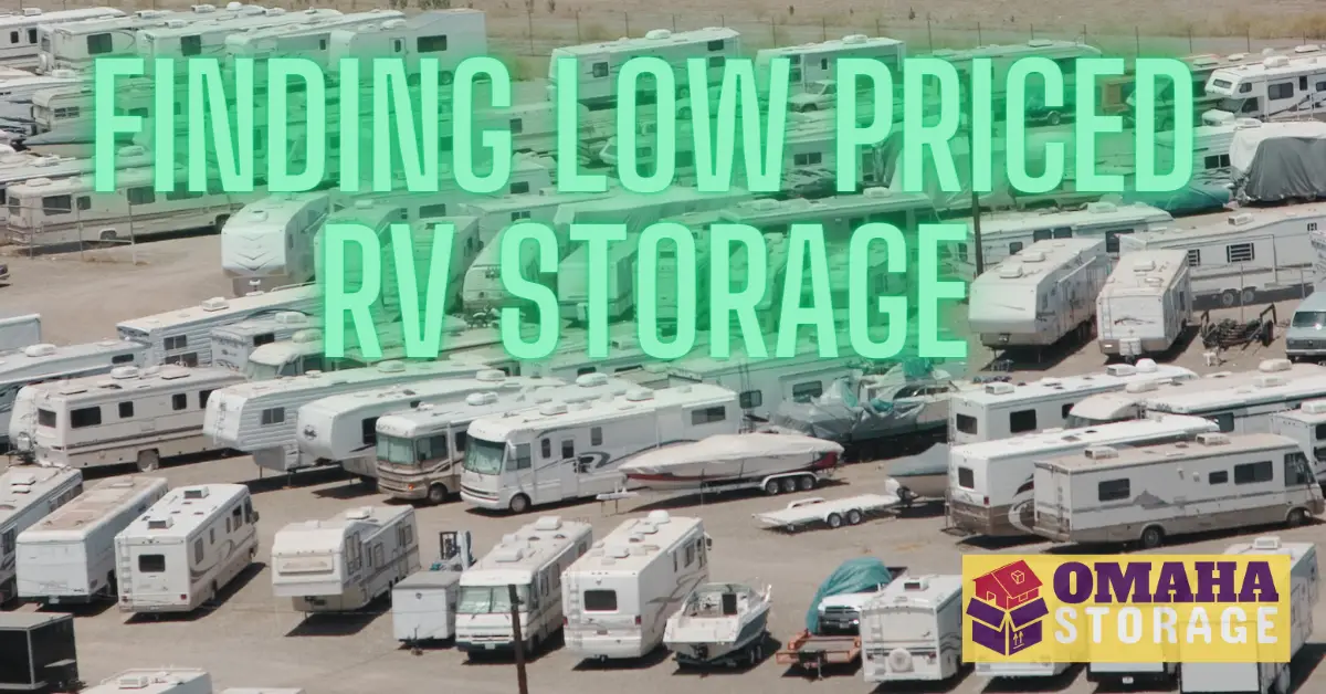 Finding low priced RV storage