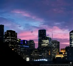 Houston at night